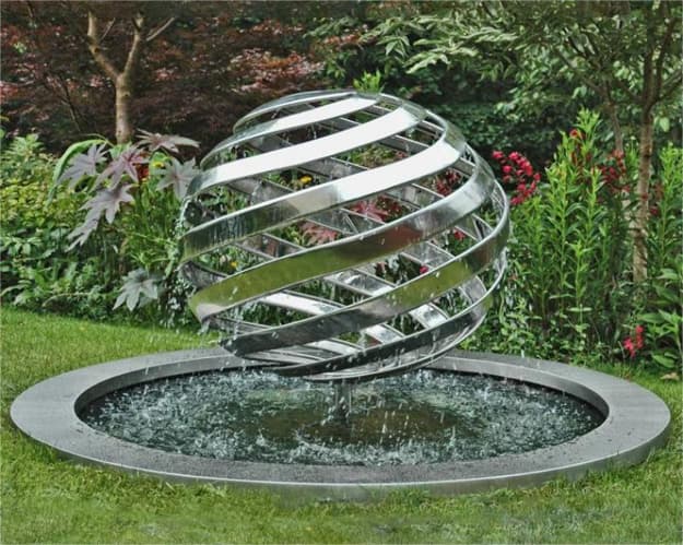 contemporary design ideas water fountain yard landscaping