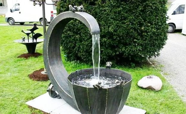 contemporary design ideas water fountain yard landscaping