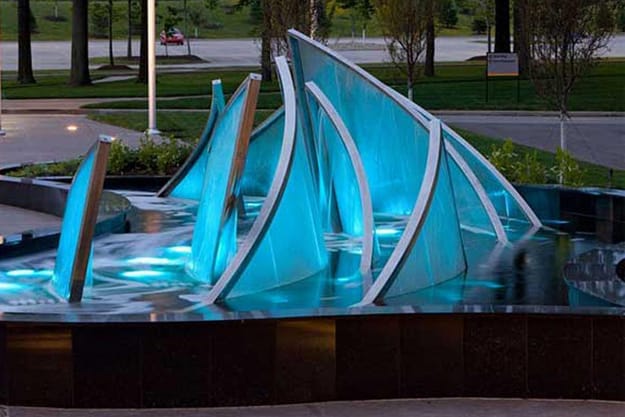 contemporary design ideas water fountain yard landscaping