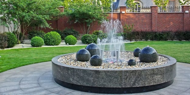 contemporary design ideas water fountain yard landscaping