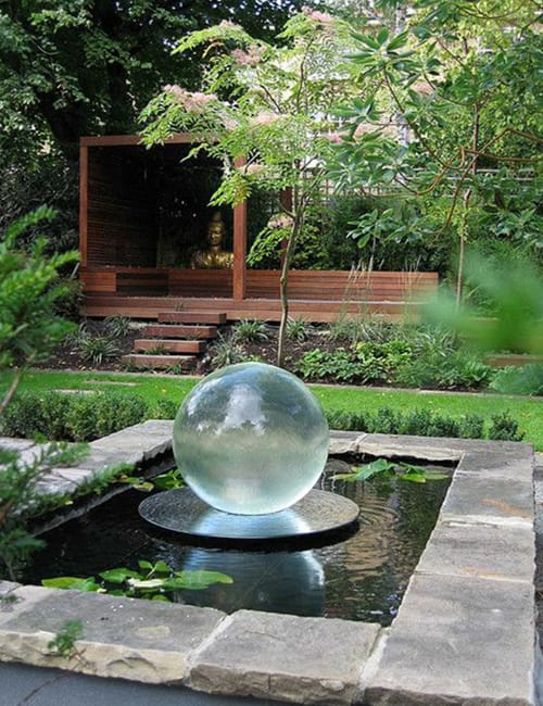 contemporary design ideas water fountain yard landscaping