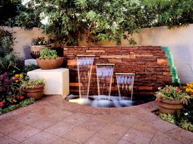 contemporary design ideas water fountain yard landscaping