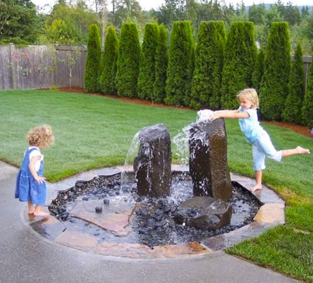 contemporary design ideas water fountain yard landscaping