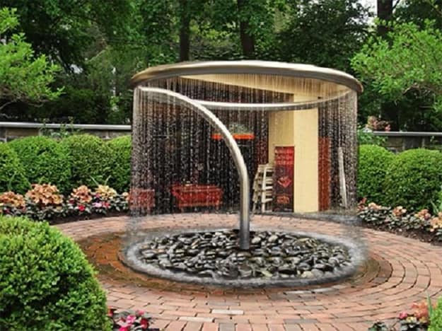 contemporary design ideas water fountain yard landscaping