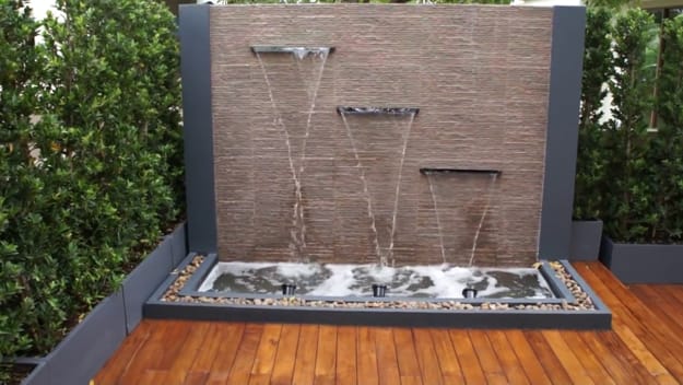 contemporary design ideas water fountain yard landscaping