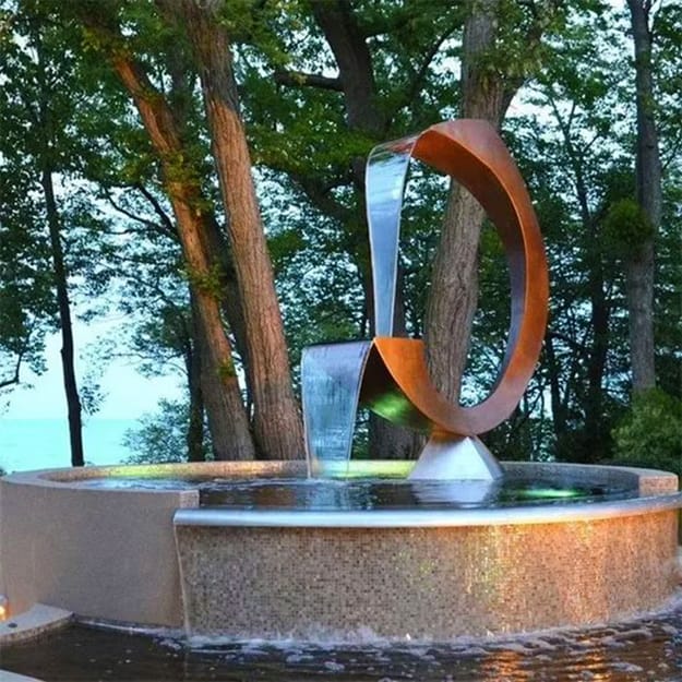 contemporary design ideas water fountain yard landscaping