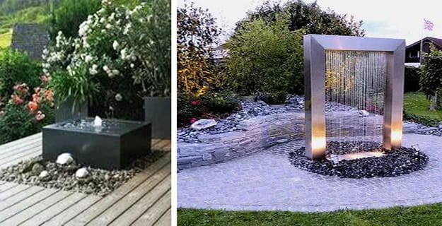 contemporary design ideas water fountain yard landscaping