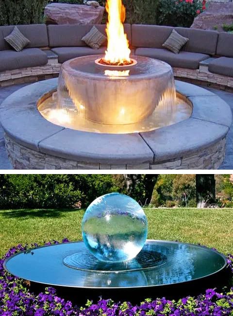 contemporary design ideas water fountain yard landscaping