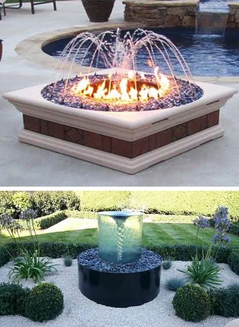 contemporary design ideas water fountain yard landscaping