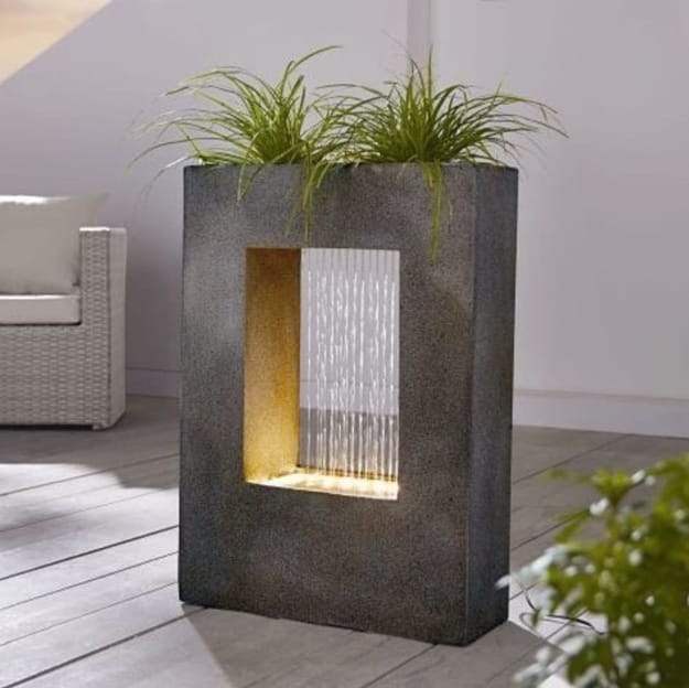 contemporary design ideas water fountain yard landscaping