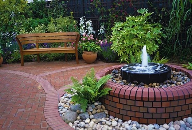 contemporary design ideas water fountain yard landscaping