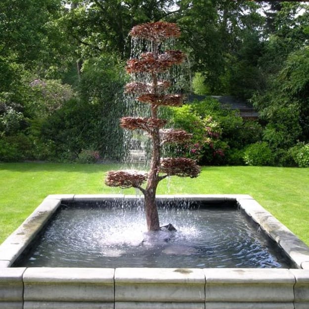 contemporary design ideas water fountain yard landscaping