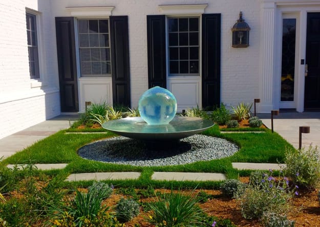 contemporary design ideas water fountain yard landscaping