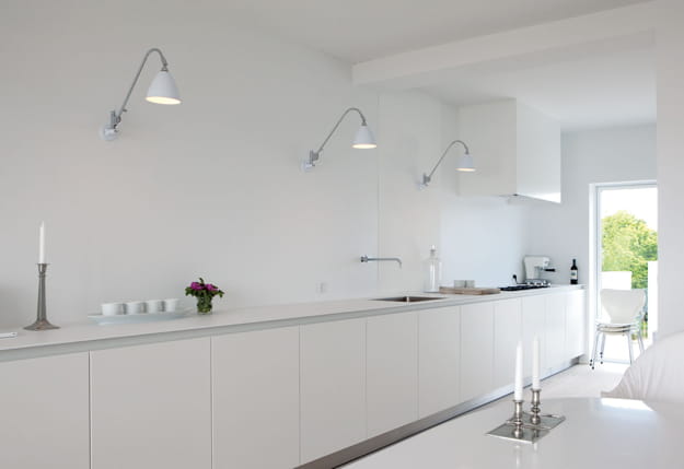 contemporary kitchen interior no upper cabinets