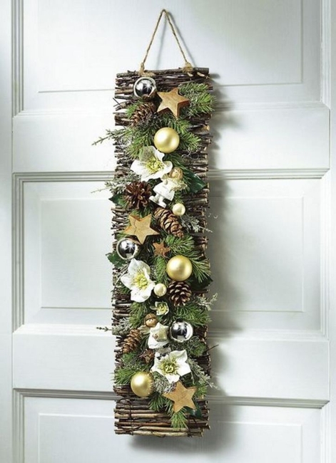 winter door decoration