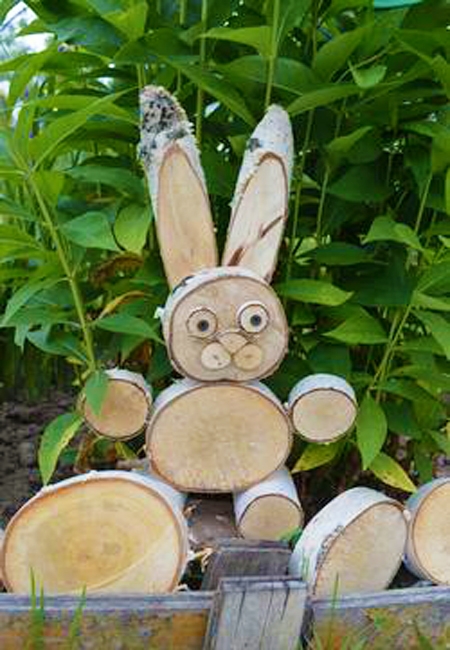 recycled wood craft ideas garden decorations