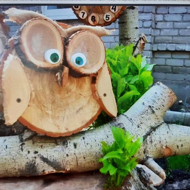wood owl crafts yard decorations