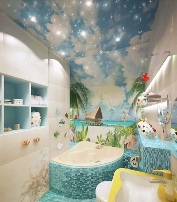 modern children bathroom decorating themes colors ideas
