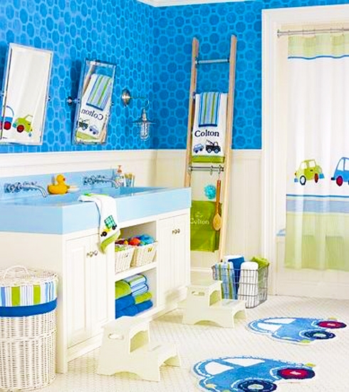 creative colorful young child bathroom decorating themes