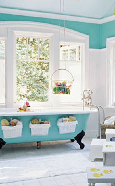 creative colorful young child bathroom decorating themes