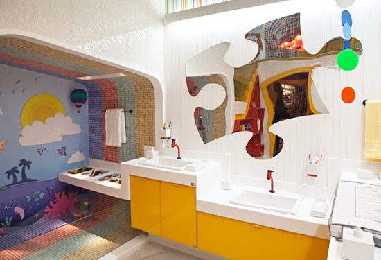 creative colorful young child bathroom decorating themes