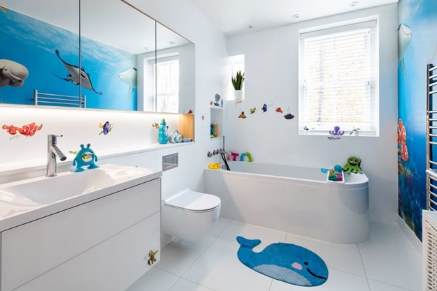 creative colorful young child bathroom decorating themes