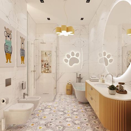 modern children bathroom decorating themes colors ideas