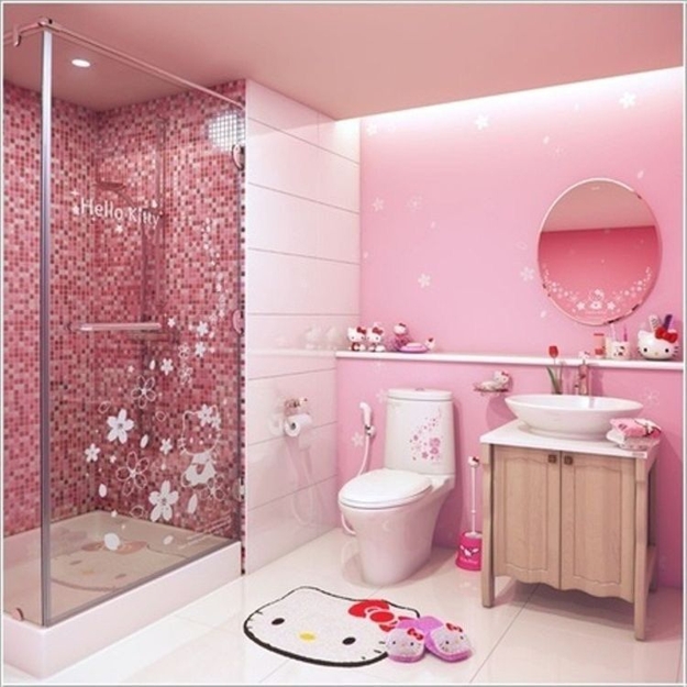 pink bathroom decorating ideas