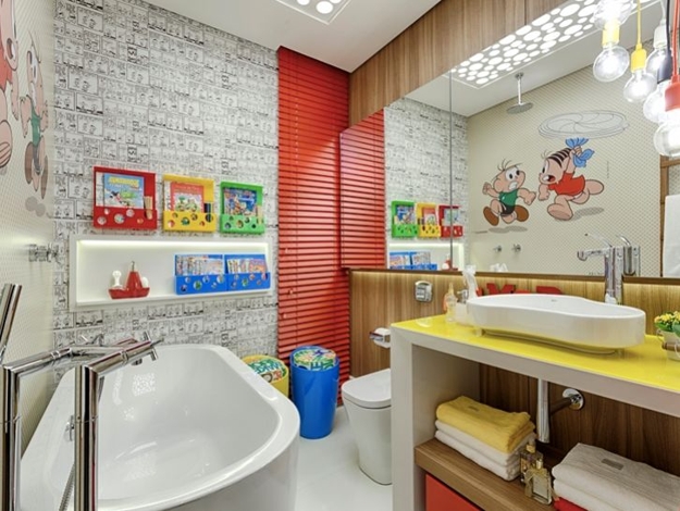 modern children bathroom decorating themes colors ideas