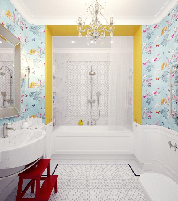 modern children bathroom decorating themes colors ideas