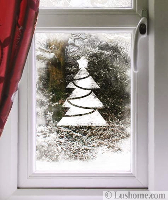 window christmas tree winter decorating ideas