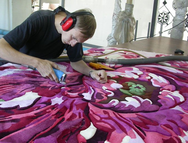 designer floor rug production