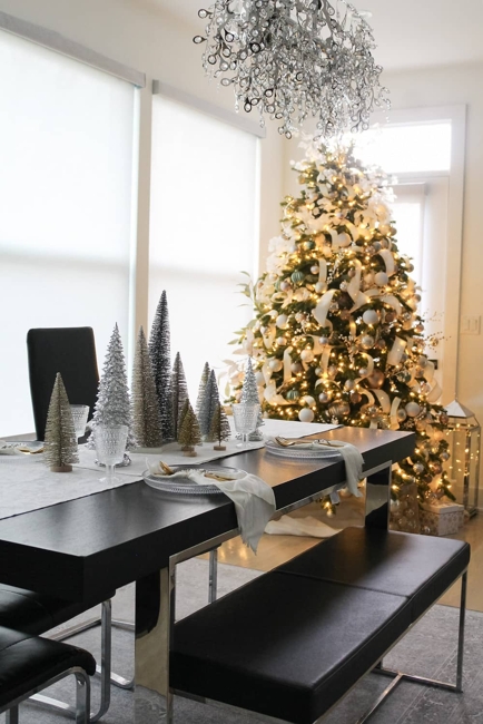 silver holiday decorations