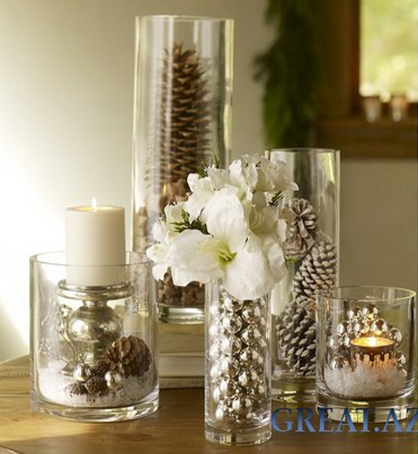 silver holiday decorations