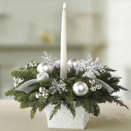 silver holiday decorations