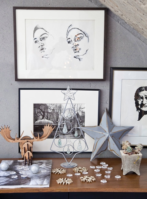 silver holiday decorations