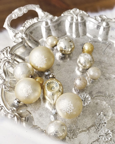 silver holiday decorations