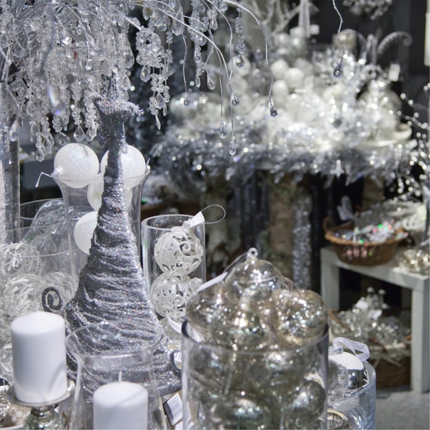 silver holiday decorations