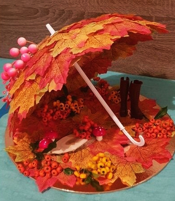fall leaves umbrella
