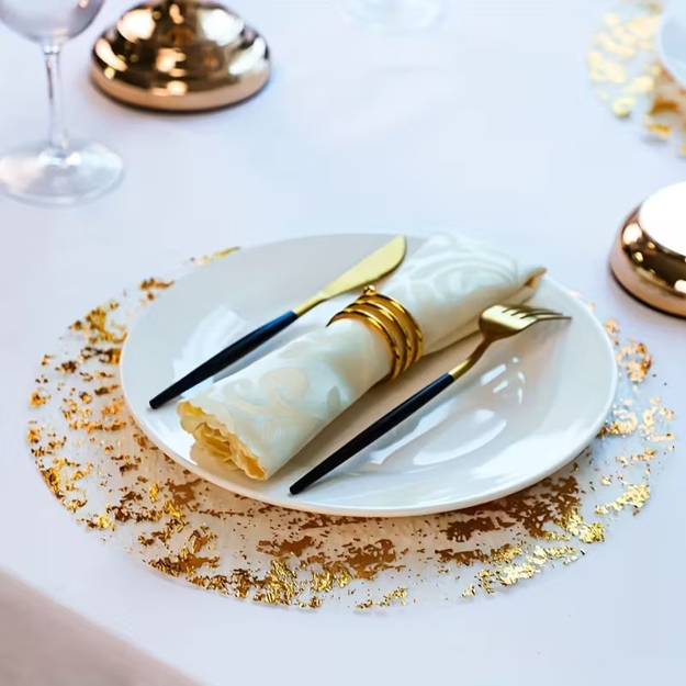 glitter place mat table setting idea