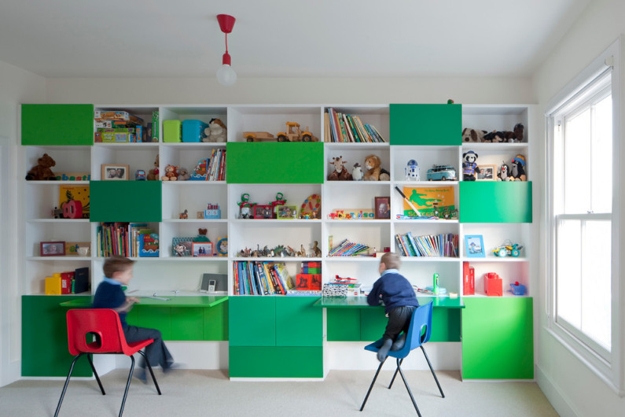 modern kids room green color