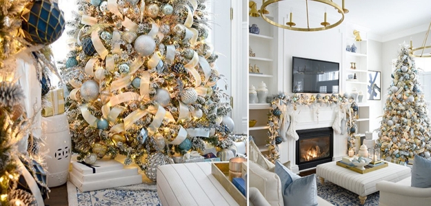 golden decorations winter holiday decorating themes