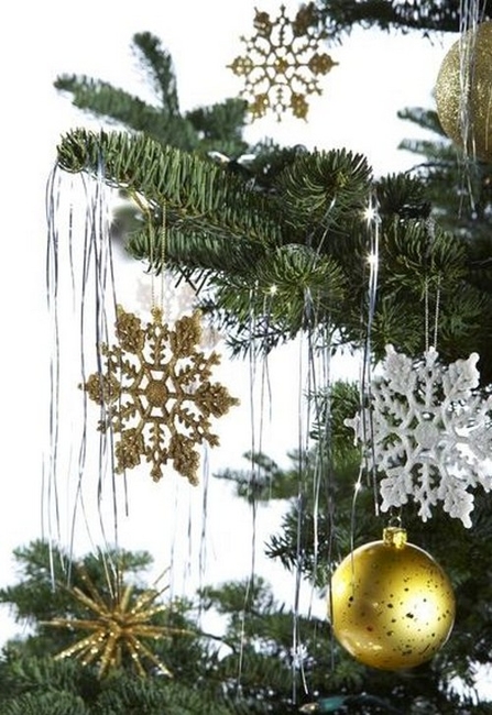 golden decorations winter holiday decorating themes
