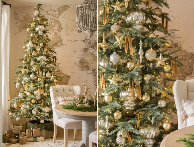 golden decorations winter holiday decorating themes