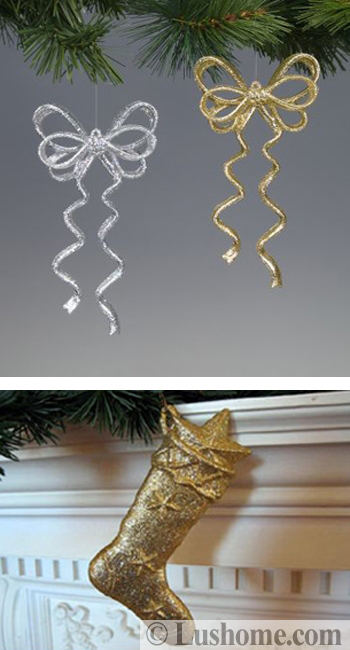 golden decorations winter holiday decorating themes