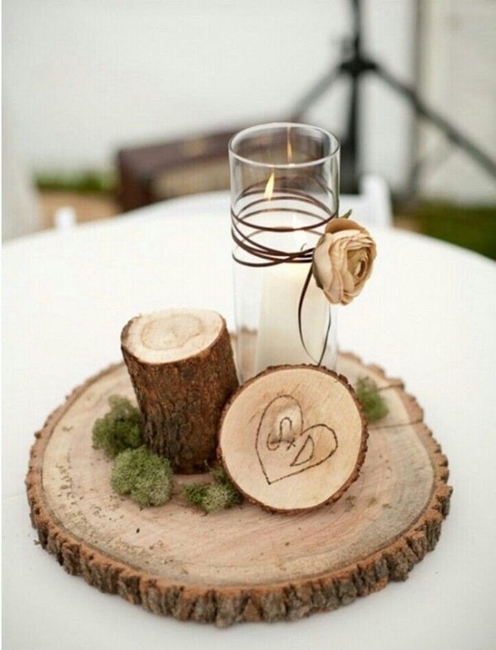 wooden accents table decorations centerpiece ideas