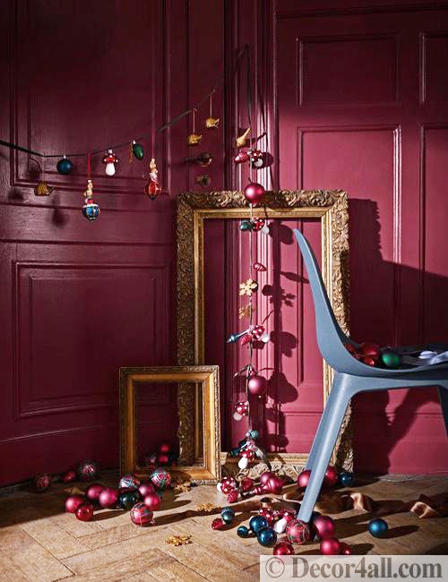 pink color winter holiday decor ideas