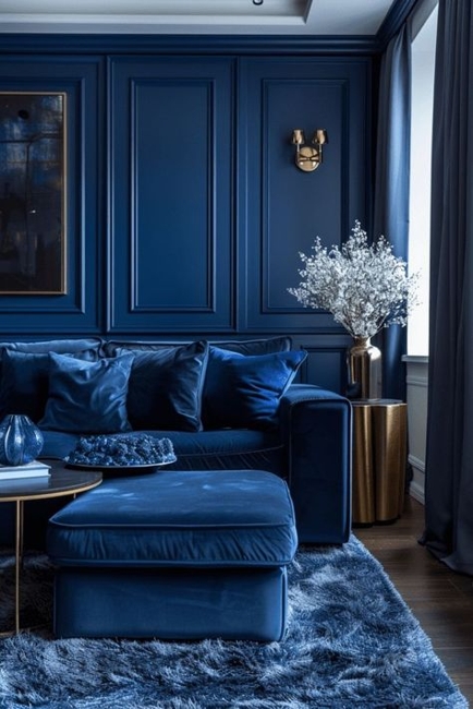 modern interior design decor blue color schemes