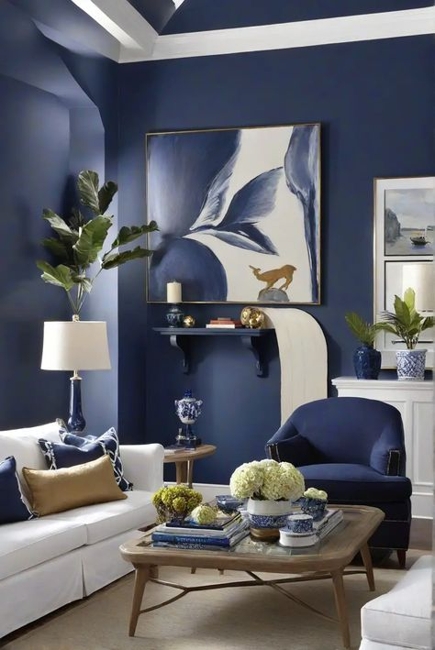 modern interior design decor blue color schemes