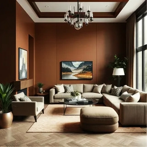 modern interior design brown colors